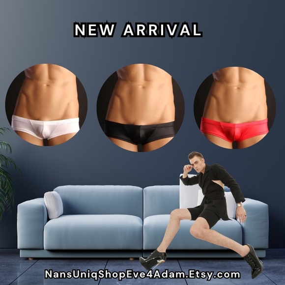 Men Low Rise Boxers Micro Bikini Thong Ultra Low Rise Briefs Pouch Boxer - Picture 8 of 8